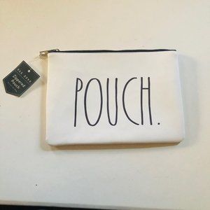 Rae Dunn Zippered Pouch Vinyl LL New Organize Makeup School Travel